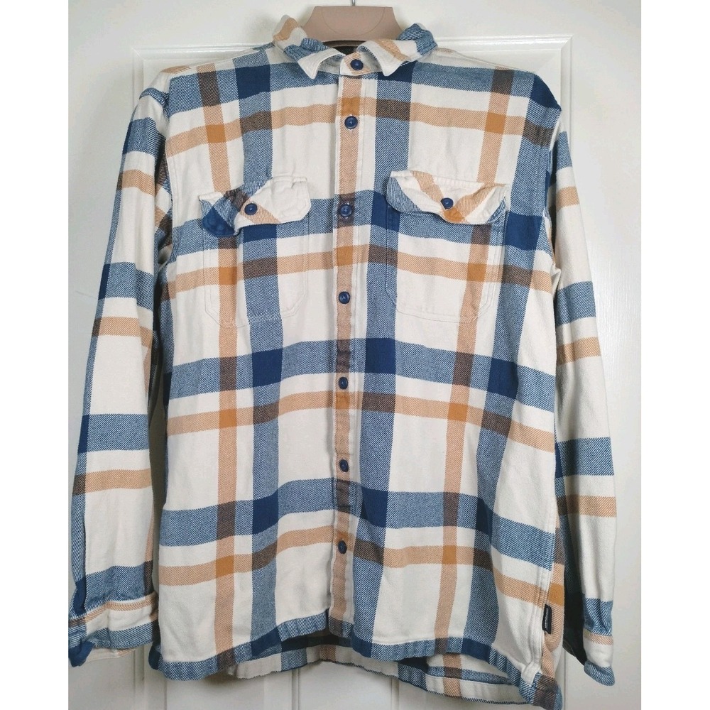 Patagonia Men's Organic Cotton Plaid Long Sleeve Button-Down Shirt Size Large
